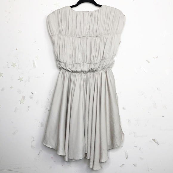 WILLOW Jane Taupe pleated mini dress - Picture 10 of 11